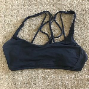 Lululemon black cross back sports bra-size 2